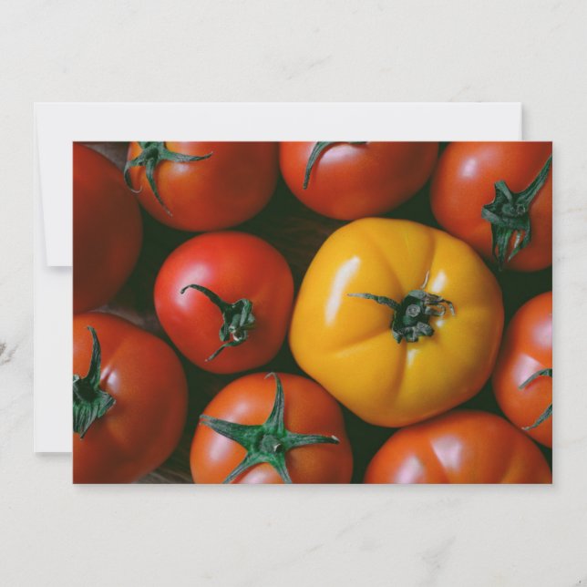 Carte De Remerciements Fermes | Tomates rouges et jaunes brillantes (Devant)