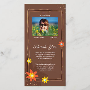 Carte De Remerciements Fermez-vous au coeur
