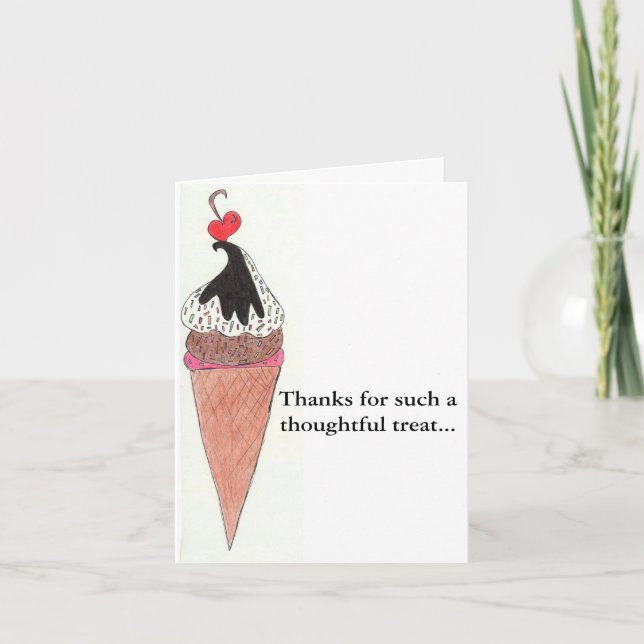Carte De Remerciements Festin doux (Devant)