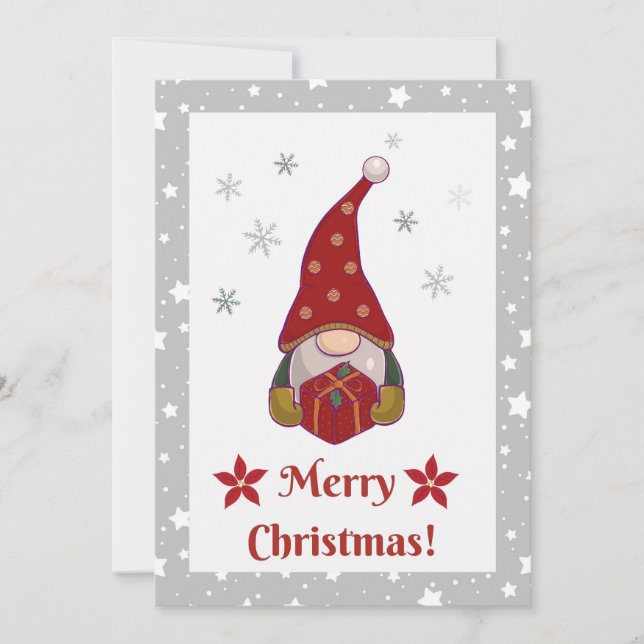 Carte De Remerciements Festive Friends - Gnomes Christmas Card (Devant)