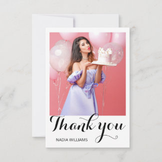Carte de remerciements fête d'anniversaire