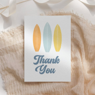 Carte De Remerciements Fête d'anniversaire de plage de surf