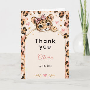 Carte De Remerciements Fête d'anniversaire des 12 ans de Wild Leopard