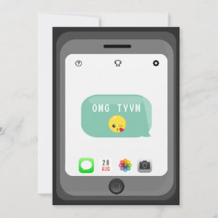 Carte De Remerciements Fête d'anniversaire Emoji