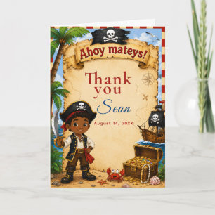 Carte De Remerciements Fête d'anniversaire pirate