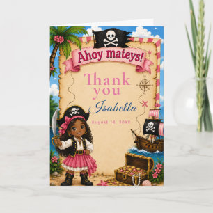 Carte De Remerciements Fête d'anniversaire pirate
