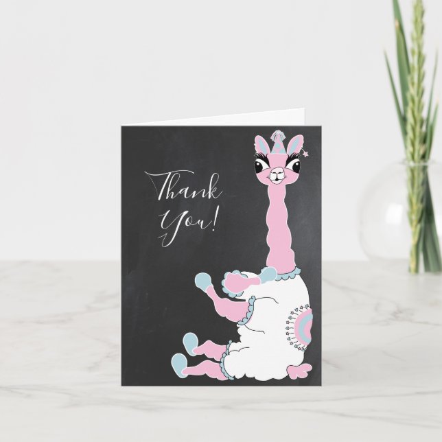 Carte De Remerciements Fête d'anniversaire Pyjama Party de la fille au la (Devant)