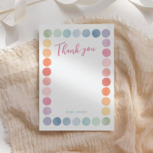 Carte De Remerciements Fête d'anniversaire Rainbow Art