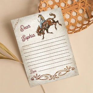Carte De Remerciements Fête d'anniversaire Wild West Cowboy