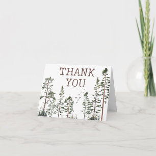 Carte De Remerciements Fête de Bébé Oh Garçon en Forêt