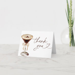 Carte De Remerciements Fête de Fiançailles Espresso Martini L'Amour se Pr
