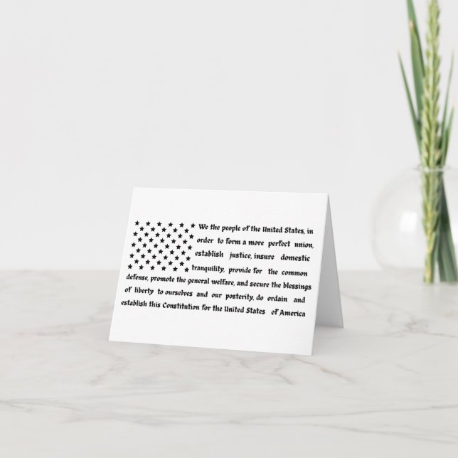 Carte De Remerciements Fête de la Constitution - nous le peuple | jour am (Devant)