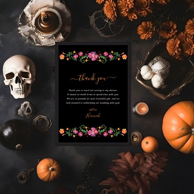 Carte De Remerciements Fête de la Fête des mariées Morte (Créateur téléchargé)