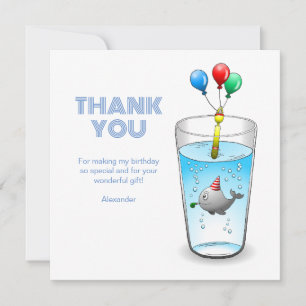 Carte De Remerciements Fête de la piscine