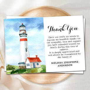Carte De Remerciements Fête De La Vie Du Phare Funéraire