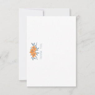 Carte De Remerciements Fête de mariage California Poppy à plat