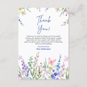 Carte De Remerciements Fête de mariage Floral Spring Love is in Bloom