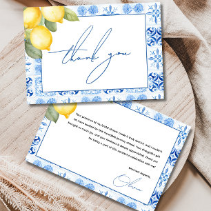 Carte De Remerciements Fête de mariage sur le thème des agrumes Main Sque