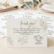 Fête de Naissance Éléphant Eucalyptus Genre Neutre
