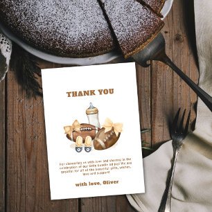Carte De Remerciements Fête de Naissance Garçon Football Sport Touchdown