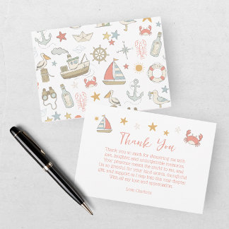 Carte De Remerciements Fête de Naissance Marin C'est un Garçon