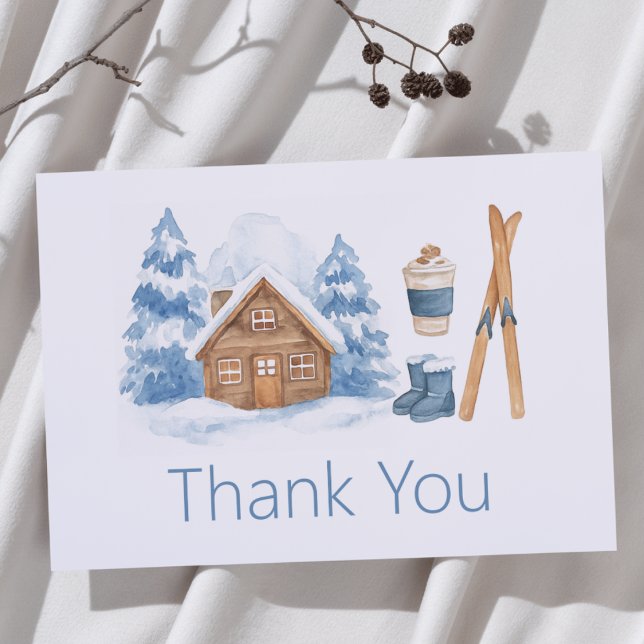 Carte De Remerciements Fête de nidification hivernale du Baby shower de s (Créateur téléchargé)