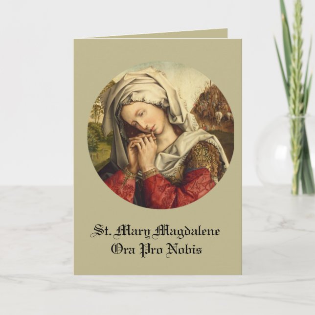 Carte De Remerciements Fête de St. Mary Magdalene 22 juillet (Devant)