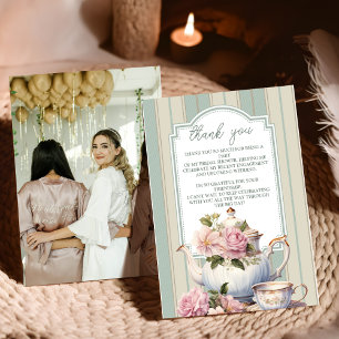 Carte De Remerciements Fête de Thé de Mariage : L'Amour se Prépare chez P