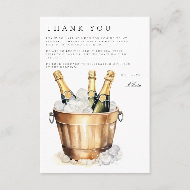 Carte de remerciements Fête des mariées Brunch & B (Devant)