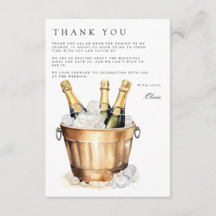 Carte de remerciements Fête des mariées Brunch & B