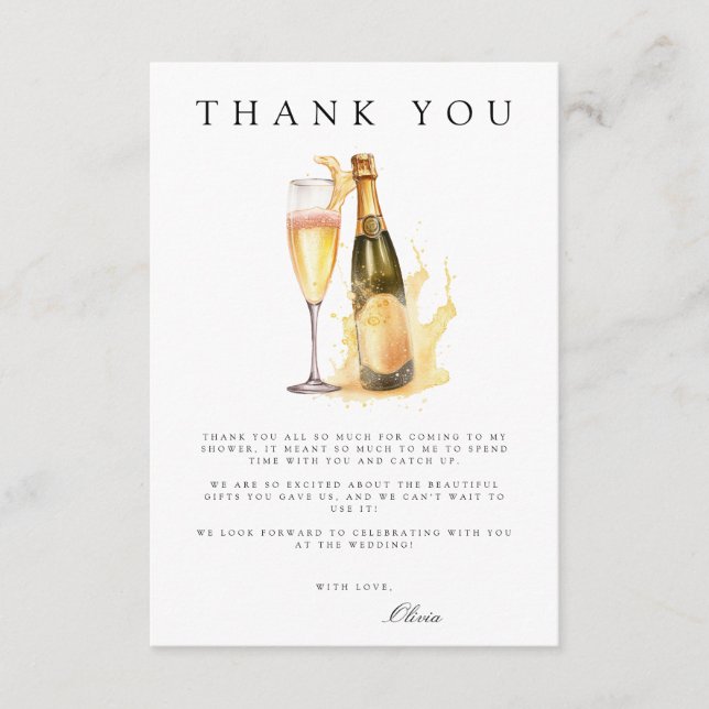 Carte de remerciements Fête des mariées Brunch & B (Devant)