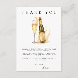 Carte de remerciements Fête des mariées Brunch & B