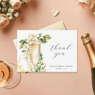 Carte De Remerciements Fête des mariées Brunch & Bubbly