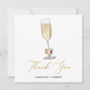 Carte de remerciements Fête des mariées Brunch Et 