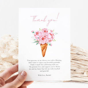 Carte De Remerciements Fête des mariées de glace rose pâle