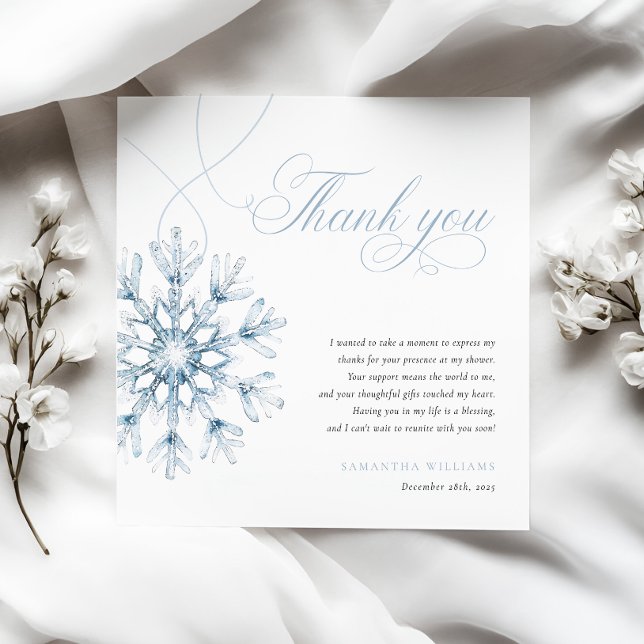Carte De Remerciements Fête des mariées de neige en amour (Créateur téléchargé)