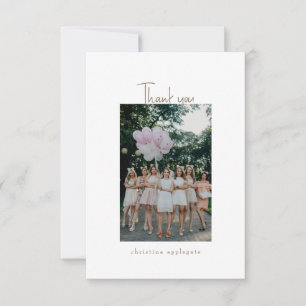 Carte De Remerciements Fête des mariées photo de groupe vide