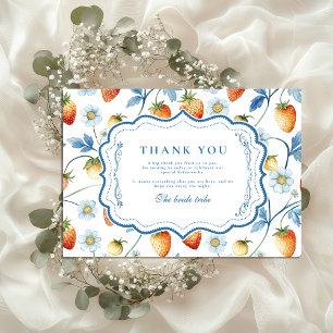 Carte De Remerciements Fête des mariées vintage Berry Garden