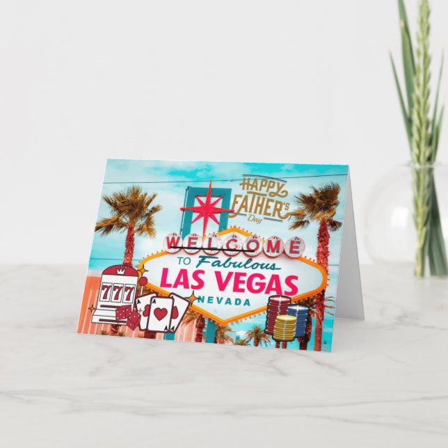 Carte De Remerciements Fête des pères Las Vegas Card (Devant)