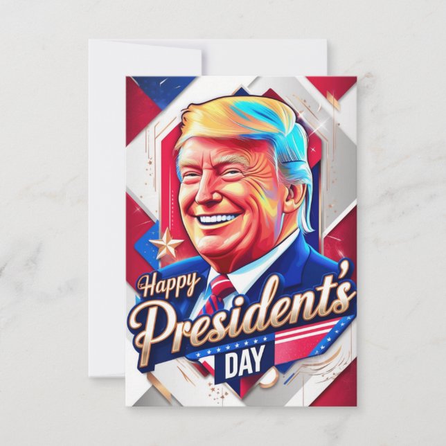Carte De Remerciements fête des présidents heureux 2025 (Devant)