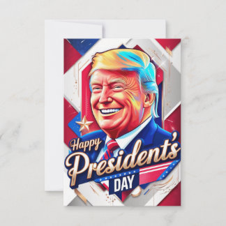 Carte De Remerciements fête des présidents heureux 2025