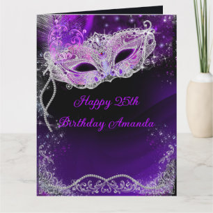 Carte De Remerciements Fête Mascarade d'anniversaire personnalisée