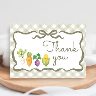 Carte De Remerciements Fête Prénatale de Bébé Petite Pousse Cultivée Loca