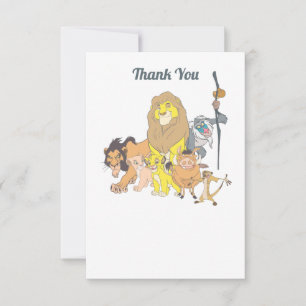 Carte De Remerciements Fête prénatale du Roi Lion de Disney