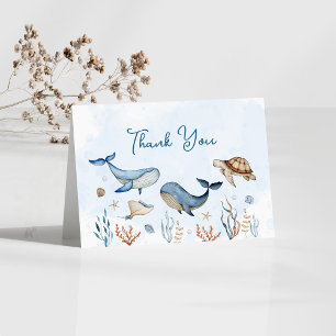 Carte De Remerciements Fête prénatale sous la mer