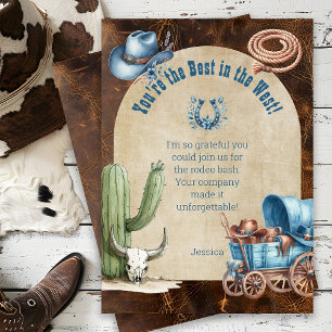 Carte De Remerciements Fête Wild West