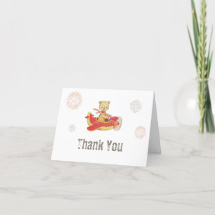 Carte De Remerciements *~* Feu d'artifice simple Ours en peluche Volant A