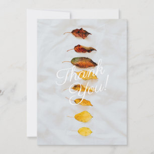 Carte De Remerciements Feuilles automnales, personnalisation du message e