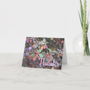 Carte De Remerciements Feuilles d'automne colorées Chute Foliage Nature M