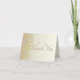 Carte De Remerciements Feuilles de Ginkgo en Automne